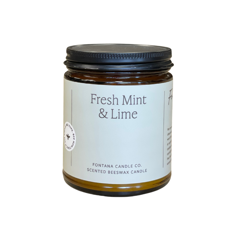 Fresh Mint & Lime Beeswax Candle