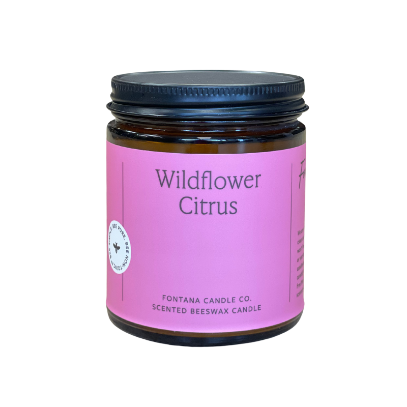 Wildflower Citrus Beeswax Candle