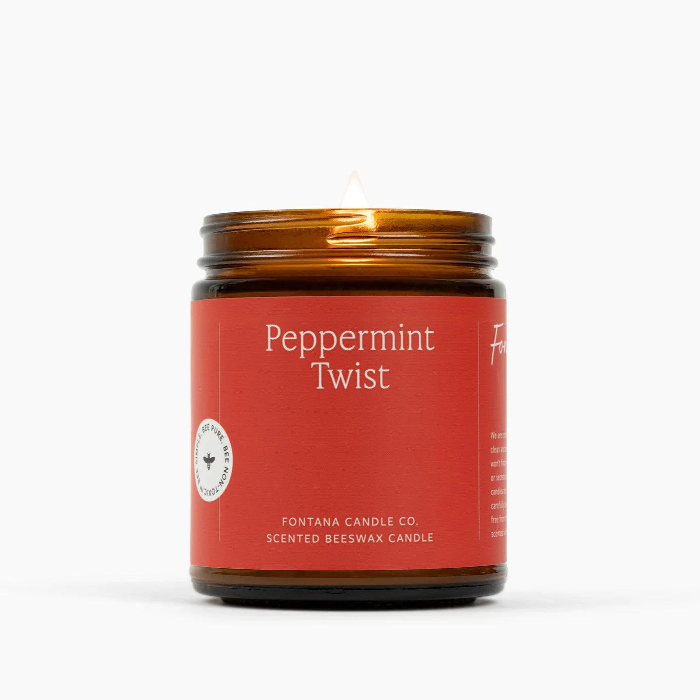 Peppermint Twist Beeswax Candle
