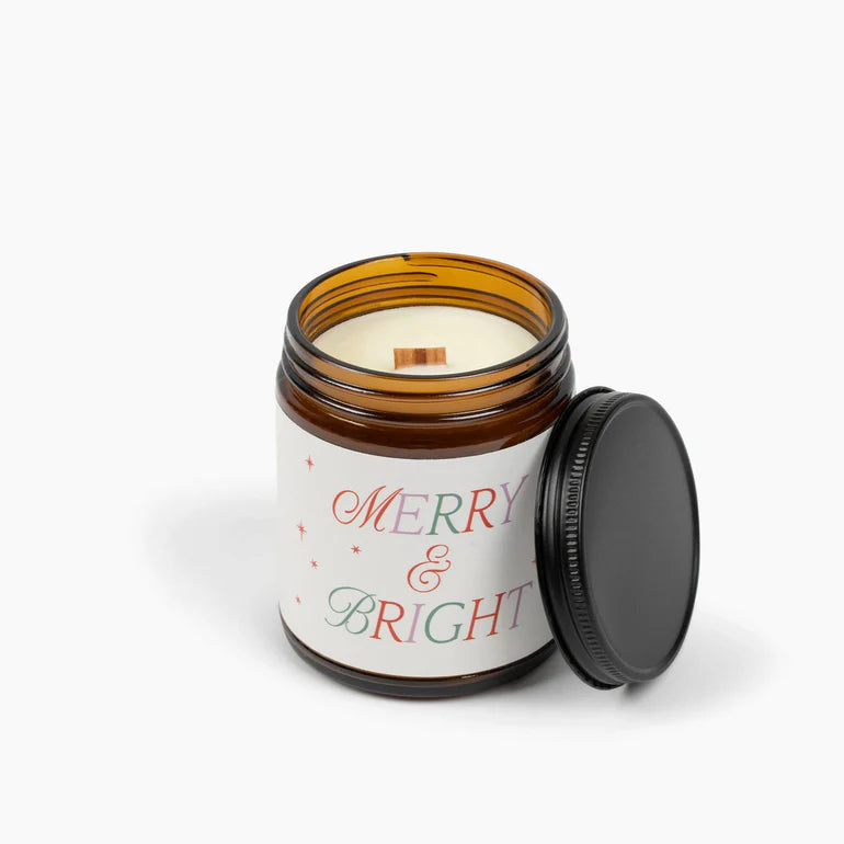 Merry & Bright Beeswax Candle